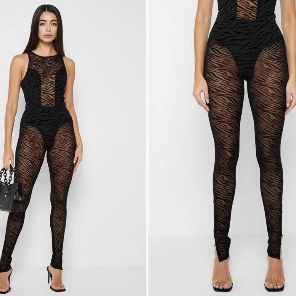 Maniere De Voir Zebra Mesh Print 2 peice Set